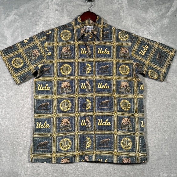 Reyn Spooner Shirt Mens L Blue Hawaiian UCLA Bruins - Picture 2 of 7